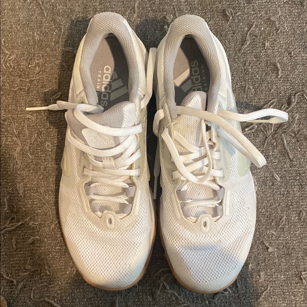 Adidas White Mesh Sneakers